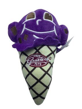 Graeters Ice Cream Chippie Cone Dog Plush Toy Squeaker NEW 7.5"